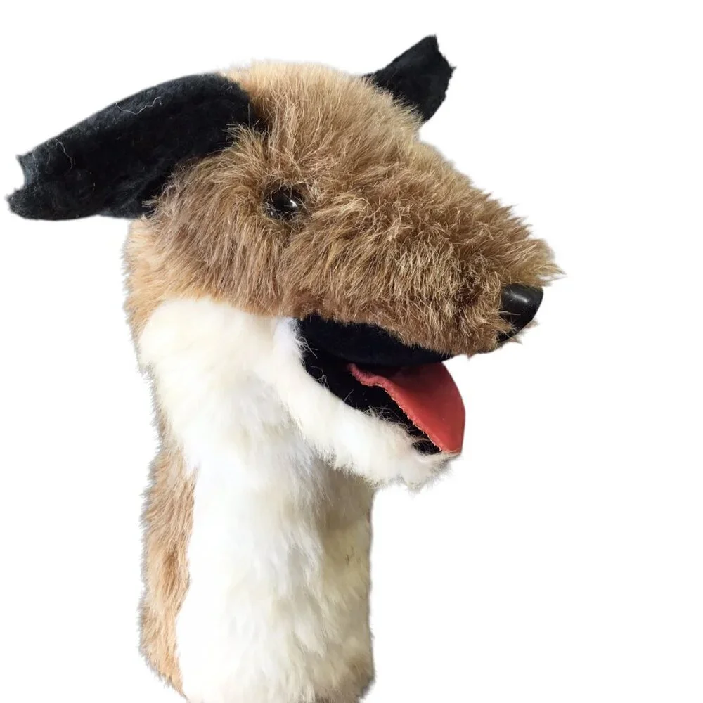 Vintage Toys by Daphne Hand Puppet Plush Wolf Dog 1980 Rare Head Cover Made USA
